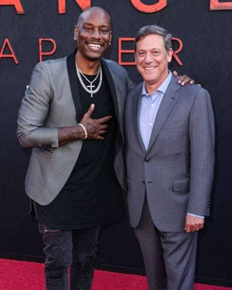 World Premiere Of Lionsgate s The Strangers - Chapter 2 Tyrese Gibson and Adam Fogelson arrive at the World Premiere Of Lionsgate s The Strangers - Chapter 2 held at AMC Century City 15 at Westfield Century City in Century City, Los Angeles, California, United States. AMC Century City 15 at Westfield Century City, Century City, Los Angeles, California, USA California United States  Copyright: xImagexPressxAgencyx originalFilename: collin-worldpre250917_npbKb.jpg