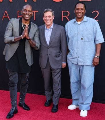 World Premiere Of Lionsgate s The Strangers - Chapter 2 Tyrese Gibson, Adam Fogelson and Deon Taylor arrive at the World Premiere Of Lionsgate s The Strangers - Chapter 2 held at AMC Century City 15 at Westfield Century City in Century City, Los Angeles, California, United States. AMC Century City 15 at Westfield Century City, Century City, Los Angeles, California, USA California United States  Copyright: xImagexPressxAgencyx originalFilename: collin-worldpre250917_npoNS.jpg