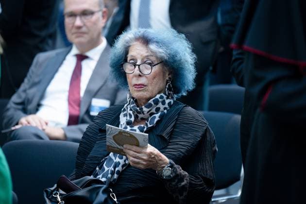 Neujahrsempfang, 75. Jubiläum des Zentralrats der Juden Neujahrsempfang, 75. Jubiläum des Zentralrats der Juden in Deutschland, Jüdisches Museum Berlin, Rosch-Haschana-Empfang, Lea Rosh, Fernsehjournalistin Berlin Berlin GER *** New Years reception, 75th anniversary of the Central Council of Jews New Years reception, 75th anniversary of the Central Council of Jews in Germany, Jewish Museum Berlin, Rosh Hashanah reception, Lea Rosh, TV journalist Berlin Berlin GER