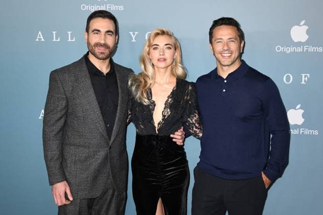 NEW YORK, NY - SEPTEMBER 17: Brett Goldstein, Imogen Poots and William Bridges at the Apple TV+ premiere screening of All Of You on September 17, 2025 at The Whitby in New York City streaming globally on Apple TV+ on Friday, September 26, Copyright: xMediaPunchx