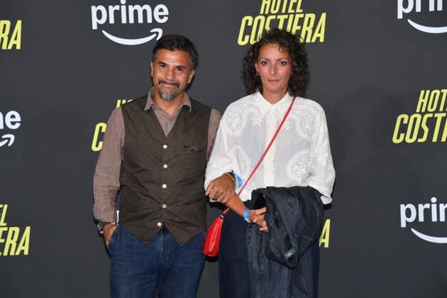 Rome, The Space Cinema Moderno Premiere of the series Hotel Costiera , In the photo: Eros Puglielli with his wife  Copyright: xVincenzoxLandix xipa-agency.netx xVincenzoxLandix IPA_Agency_IPA65065996