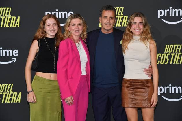 Rome, Italy: Rome, The Space Cinema Moderno Premiere of the series Hotel Costiera , In the photo: Luca Bernabei with his family Rome Italy  - ZUMAp169 20250917_zea_p169_489 Copyright: xVincenzoxLandix