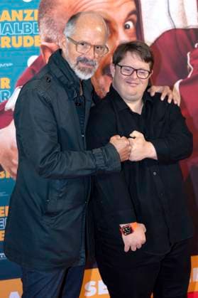 Christoph Maria Herbst und Nico Randel bei der Premiere des Kinofillms Ganzer halber Bruder im Holi Kino. Hamburg, 17.09.2025
