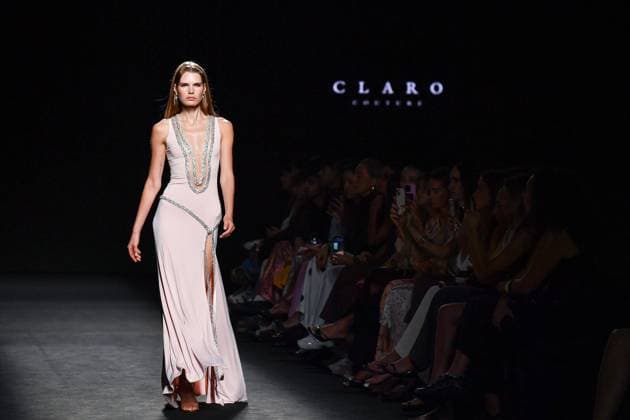 Claro Couture A model walks the runway wearing a design by Claro Couture during Mercedes-Benz Fashion Week de Madrid in IFERMA, 18 de septiembre 2025 Spain Featuring: A model walks the runway wearing a design by Claro Couture during Mercedes-Benz Fashion Week de Madrid in IFERMA, 18 septiembre 2025 Spain Where: Madrid, Spain When: 18 Sep 2025 Credit: Oscar Gonzalez WENN Madrid Spain Copyright: xOscarxGonzalez WENNx wenn40656917 OFA ZOJx wenn40656917