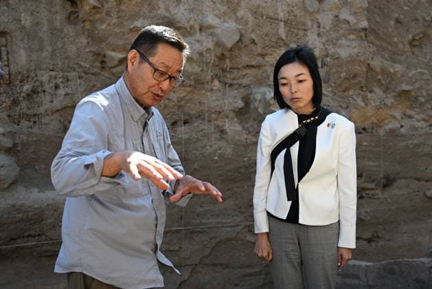 Princess Akiko of Mikasa of Japan visits the excavation site in Turkiye KIRSEHIR, TURKIYE - SEPTEMBER 18: Princess Akiko of Mikasa of Japan visits the Kaman-Kalehoyuk excavation site, supported by the Japanese Government on September 18, 2025 in Kaman district of Kirsehir, Turkiye. Sercan Kucuksahin Anadolu Kirsehir Turkey. Editorial use only. Please get in touch for any other usage.  Copyright: x2025xAnadoluxSercanxKucuksahinx