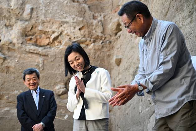Princess Akiko of Mikasa of Japan visits the excavation site in Turkiye KIRSEHIR, TURKIYE - SEPTEMBER 18: Princess Akiko of Mikasa of Japan visits the Kaman-Kalehoyuk excavation site, supported by the Japanese Government on September 18, 2025 in Kaman district of Kirsehir, Turkiye. Sercan Kucuksahin Anadolu Kirsehir Turkey. Editorial use only. Please get in touch for any other usage.  Copyright: x2025xAnadoluxSercanxKucuksahinx