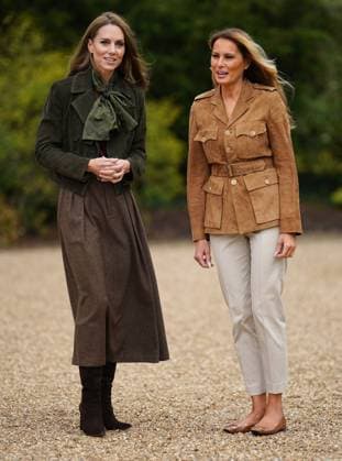 The Princess of Wales and Melania Trump meet Scouts The Princess of Wales and Melania Trump meet members of the Scouts Squirrels programme in Frogmore Gardens on the final day of US President Donald Trump s second state visit to the UK, at Windsor Castle, Windsor, Berkshire, UK, on the 18th September 2025. Picture by Yui Mok WPA-Pool Windsor Windsor Castle Berkshire United Kingdom  WHA-0803