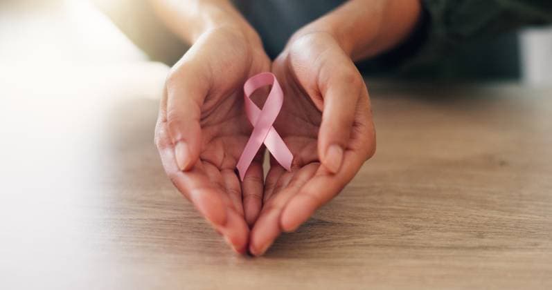 Pink ribbon, hands and woman for breast cancer awareness, hope and healthcare support. Kindness, survivor and oncology campaign with closeup of person and bow for charity, trust and prevention Pink ribbon, hands and woman for breast cancer awareness, hope and healthcare support. Kindness, survivor and oncology campaign with closeup of person and bow for charity, trust and prevention., model released, , property released, , 95988618.jpg RECORD DATE NOT STATED