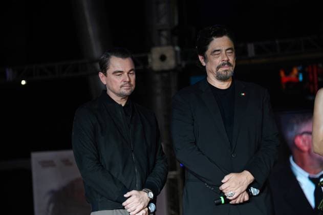 One Battle After Another Red Carpet Actors (L-R) Leonardo DiCaprio and Benicio del Toro attend the red carpet for ˜One Battle After Another™ fan event at Toreo Parque Central. on September 18, 2025 in Mexico City, Mexico. Mexico City CDMX Mexico Copyright: xCarlosxTischlerx