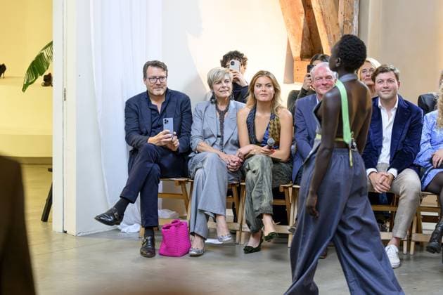 Amsterdam, The Netherlands, 2025-09-18 17:57:54 AMSTERDAM, September 18, 2025, Studio Noorderfabriek, My Lima Lima Fashion Show, a unique event where fashion, sustainability, and social impact converge. PHOTO: NLBeeld Patrick van Emst. Pictured: Eloise van Oranje with Prince Constantijn and Princess Laurentiien. Credit: NL Beeld Patrick van Emst  Copyright: xx x