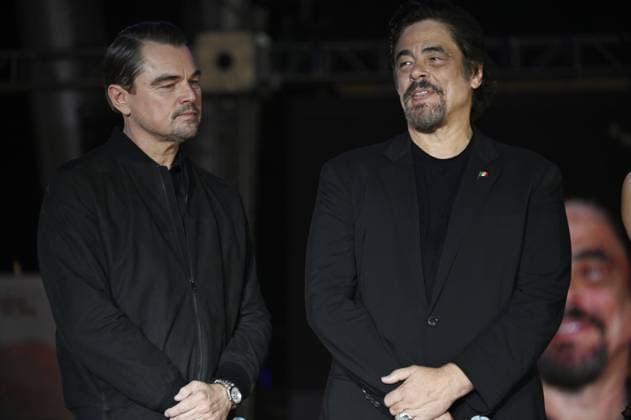 Red carpet for ˜One Battle After Another™ fan event at Toreo Parque Central Featuring: Leonardo DiCaprio, Benicio del Toro Where: Mexico City, Mexico When: 18 Sep 2025 Credit: Carlos Tischler EyePix INSTARimages EDITORIAL USE ONLY. NOT FOR USE BY NEWSPAPERS BASED IN THE UK. Copyright: xx instar55105508