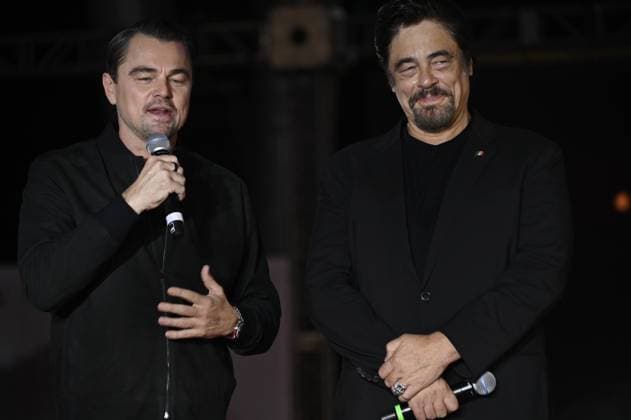 Red carpet for ˜One Battle After Another™ fan event at Toreo Parque Central Featuring: Leonardo DiCaprio, Benicio del Toro Where: Mexico City, Mexico When: 18 Sep 2025 Credit: Carlos Tischler EyePix INSTARimages EDITORIAL USE ONLY. NOT FOR USE BY NEWSPAPERS BASED IN THE UK. Copyright: xx instar55105513