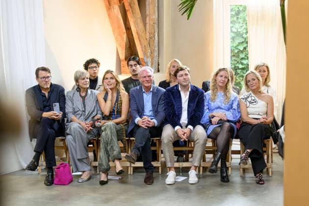 Dutch Royals At My Lima Lima Fashion Show - Amsterdam Eloise van Oranje with Prince Constantijn and Princess Laurentiien during the My Lima Lima Fashion Show, a unique event where fashion, sustainability, and social impact converge at Studio Noorderfabriek on September 18, 2025 in Amsterdam, The Netherlands. Photo by NL Beeld Patrick van Emst Bruno Press ABACAPRESS.COM Amsterdam Netherlands  Copyright: xBrunoxPress ABACAx