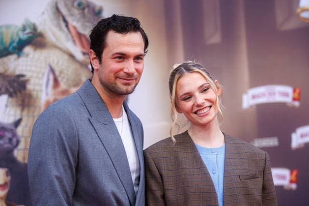 Premiere - Die Schule der magischen Tiere 4 - Samuel Schneider und Esther Graf bei der Premiere zum Kinofilm Die Schule der magischen Tiere 4 im Zoo Palast am 19.09.2025 in Berlin. Copyright: xEventpressxKochanx