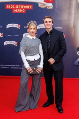 Premiere - Die Schule der magischen Tiere 4 - Emilia Pieske und Luis Vorbach bei der Premiere zum Kinofilm Die Schule der magischen Tiere 4 im Zoo Palast am 19.09.2025 in Berlin. Copyright: xEventpressxKochanx