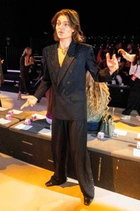Damian Hurley bei der Lola Casademunt by Maite Fashion Show auf der Mercedes-Benz Fashion Week Madrid Spring Summer 2026 auf dem Messegelände Ifema. Madrid, 19.09.2025