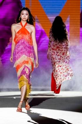 Model bei der Lola Casademunt by Maite Fashion Show auf der Mercedes-Benz Fashion Week Madrid Spring Summer 2026 auf dem Messegelände Ifema. Madrid, 19.09.2025