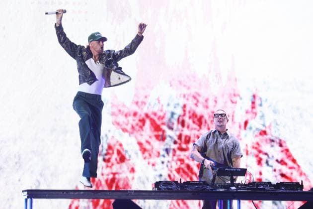 (L-R) Bailey Zimmerman and Diplo perform on stage during the iHeartRadio Music Festival Concerts at T-Mobile Arena in Las Vegas, Nevada on Friday, September 19, 2025.  LAV2025091938 JAMESxATOA