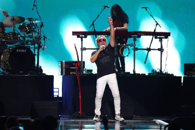 Sammy Hagar performs on stage during the iHeartRadio Music Festival Concerts at T-Mobile Arena in Las Vegas, Nevada on Friday, September 19, 2025.  LAV2025091913 JAMESxATOA