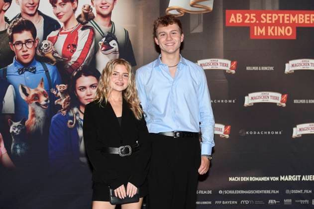 Emilia Pieske und Leonard Conrads bei der Premiere des Kinofilms Die Schule der magischen Tiere 4 im Astor Grand Cinema. Hannover, 20.09.2025