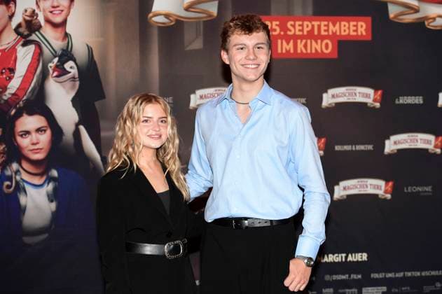 Emilia Pieske und Leonard Conrads bei der Premiere des Kinofilms Die Schule der magischen Tiere 4 im Astor Grand Cinema. Hannover, 20.09.2025