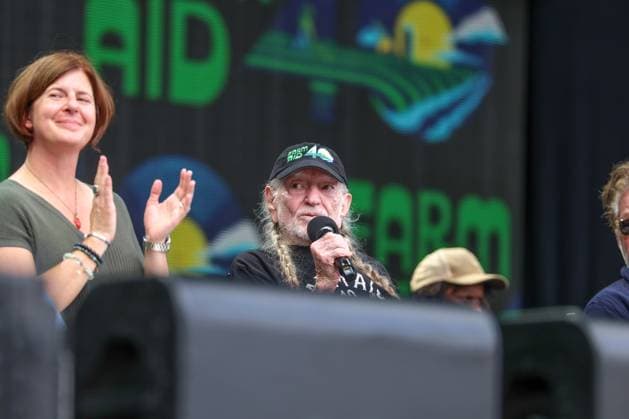 Farm Aid 40 Music Festival Willie Nelson speaks during a press event at the Farm Aid 40 Music Festival in Minneapolis, Minnesota, on September 20, 2025, at Huntington Bank Stadium. Minneapolis Minnesota USA  Copyright: xStevenxGarciax originalFilename: garcia-farmaid4250920_npUgd.jpg