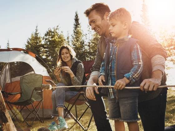 Family, camping and smores outdoor in nature for bonding with love, happiness and relax in forest with affection. Mother, father and son together for adventure in wilderness, peace and summer trip. Family, camping and smores outdoor in nature for bonding with love, happiness and relax in forest with affection. Mother, father and son together for adventure in wilderness, peace and summer trip, model released, , 60670208.jpg RECORD DATE NOT STATED