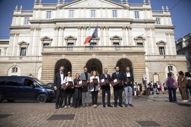 Milan, Teatro alla Scala Ceremony for the Enterprise Work Award and the Enterprise Value Award of the Chamber of Commerce of Milan Monza Brianza Lodi in photos: the winners of the Enterprise Work and Value Award  Copyright: xFrancescoxEnriquezx xipa-agency.netx xFrancescoxEnriquezx IPA_Agency_IPA65419520