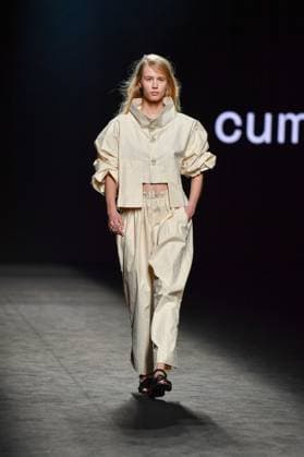 EGO Mercedes-Benz Fashion Week de Madrid - 21 Sep 2025 A model walks the runway wearing a design by Studio Cumbre during the Ego Mercedes-Benz Fashion Week de Madrid in IFERMA. Madrid Spain Copyright: xAtilanoxGarciax xSOPAxImagesx FOTO48938