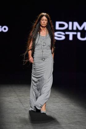 EGO Mercedes-Benz Fashion Week de Madrid - 21 Sep 2025 A model walks the runway wearing a design by Dimoni Studio during the Ego Mercedes-Benz Fashion Week de Madrid in IFErMA. Madrid Spain Copyright: xAtilanoxGarciax xSOPAxImagesx FOTO48759