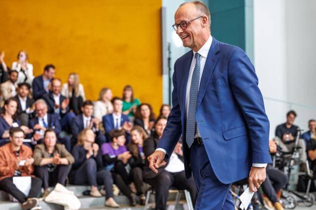 Preisverleihung der Bundespreisträger des Wettbewerbs startsocial Pressetermin bei der Preisverleihung der Bundespreisträger des Wettbewerbs (startsocial) mit Bundeskanzler Friedrich Merz (CDU) in Berlin am 22.09.2025. Berlin Berlin Deutschland Kanzleramt