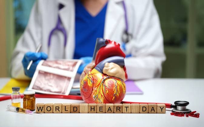 Promoting Health Awareness through a communityfocused event World Heart Day Celebration A medical professional stresses heart health on World Heart Day with engaging materials to raise awareness, model released, , 97409464.jpg RECORD DATE NOT STATED