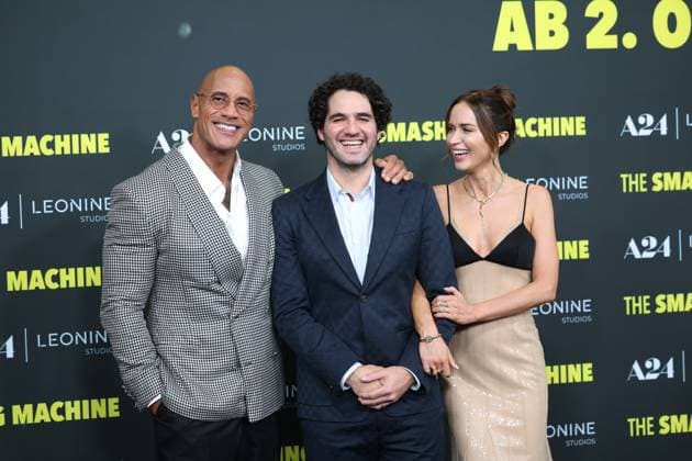 Premiere THE SMASHING MACHINE Zwischen Triumph und Abgrund Dwayne The Rock Johnson Emily Blunt Regisseur und Drehbuchautor Benny Safdie Deutschlandpremiere im Berliner Zoo Palast Kino von THE SMASHING MACHINE Zwischen Triumph und Abgrund