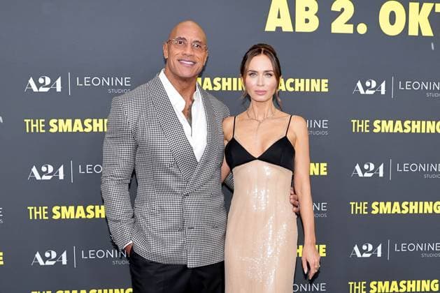 Dwayne Johnson und Emily Blunt bei der THE SMASHING MACHINE Film Premiere im Zoo Palast in Berlin am 22.09.2025 in Berlin The Smashing Machine Filmpremiere in Berlin