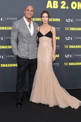 Dwayne Johnson und Emily Blunt bei der THE SMASHING MACHINE Film Premiere im Zoo Palast in Berlin am 22.09.2025 in Berlin The Smashing Machine Filmpremiere in Berlin