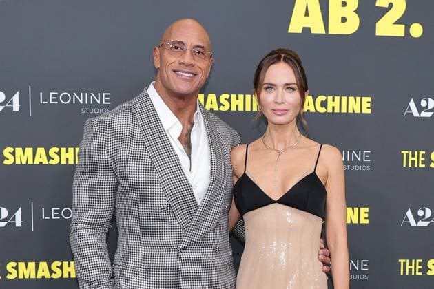 Dwayne Johnson und Emily Blunt bei der THE SMASHING MACHINE Film Premiere im Zoo Palast in Berlin am 22.09.2025 in Berlin The Smashing Machine Filmpremiere in Berlin