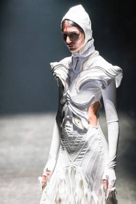 Hengdi Wang SS26 Show at London Fashion Week LONDON, UNITED KINGDOM - SEPTEMBER 22: A model walks the runway during Hengdi Wang Spring Summer 2026 show at London Fashion Week in London, United Kingdom on September 22, 2025. Wiktor Szymanowicz Anadolu London United Kingdom. Editorial use only. Please get in touch for any other usage.  Copyright: x2025xAnadoluxWiktorxSzymanowiczx