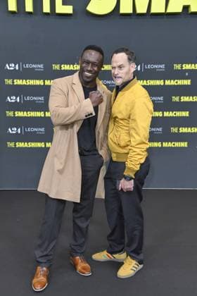 Jerry Kwarteng und Nico Birnbaum bei der Deutschlandpremiere von THE SMASHING MACHINE in Berlin am 22.09.2025