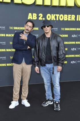 Eko Fresh und Farid Bang bei der Deutschlandpremiere von THE SMASHING MACHINE in Berlin am 22.09.2025