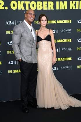 Dwayne Johnson und Emily Blunt bei der Premiere des Kinofilms The Smashing Machine im Zoo Palast. Berlin, 22.09.2025