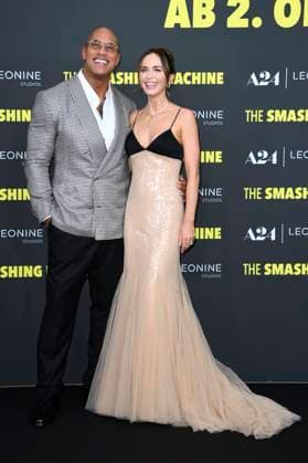 Dwayne Johnson und Emily Blunt bei der Premiere des Kinofilms The Smashing Machine im Zoo Palast. Berlin, 22.09.2025