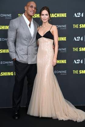 Dwayne Johnson und Emily Blunt bei der Premiere des Kinofilms The Smashing Machine im Zoo Palast. Berlin, 22.09.2025