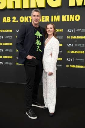 Mike (AsgardSTO) und Nadja Gallera bei der Premiere des Kinofims The Smashing Machine im Zoo Palast. Berlin, 22.09.2025