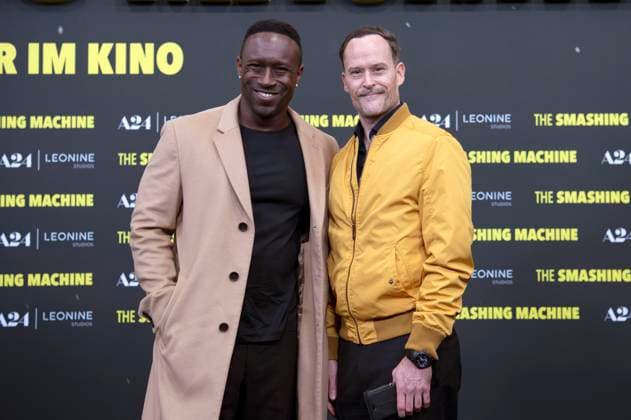 Jerry Kwarteng und Nico Birnbaum bei der Premiere des Kinofims The Smashing Machine im Zoo Palast. Berlin, 22.09.2025