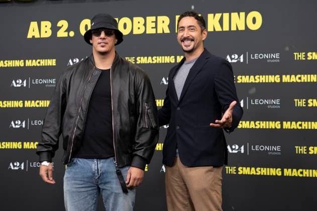 Farid Bang und Eko Fresh bei der Premiere des Kinofims The Smashing Machine im Zoo Palast. Berlin, 22.09.2025