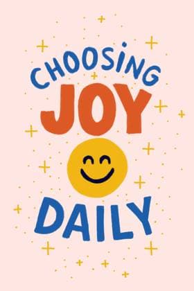 Motivational typography illustration with joy and smiley face theme property released, JMHMF00949