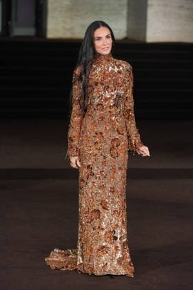 Milan, Italy: Milan, Milan Women s Fashion Week Spring Summer 2026 - Women s Fashion, Spring Summer 2026 - Gucci fashion show - guests in the photo: Demi Moore Milan Italy  - ZUMAp169 20250923_zea_p169_456 Copyright: xRiccardoxGIordanox
