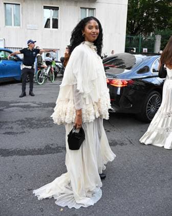 Milan, Arrivals at the Alberta Ferretti fashion show. Pictured: Rocio Munoz Morales  Copyright: xManuelexMangiarottix xipa-agency.netx xManuelexMangiarottix IPA_Agency_IPA65615193
