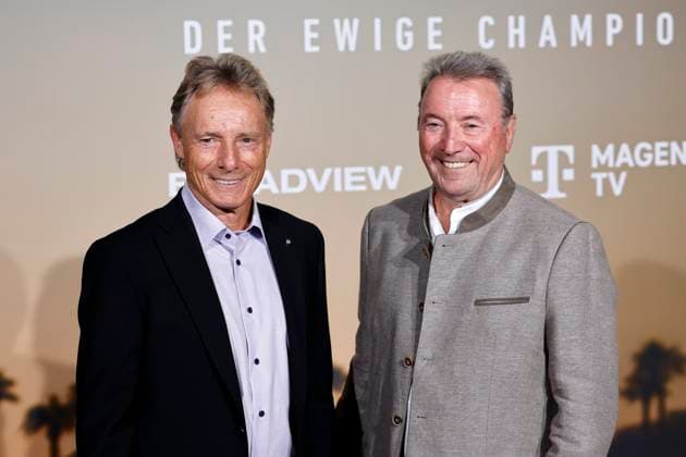 Golfprofi Bernhard Langer und sein Bruder Erwin Langer (r) bei der Premiere des Kinofilms Bernhard Langer - Der ewige Champion im Cinedom. Köln, 23.09.2025 NRW Deutschland Copyright: xChristophxHardtx