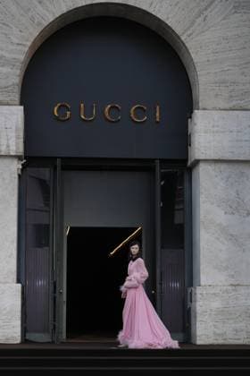 Milan, Milan Women s Fashion Week Spring Summer 2026 - Women s Fashion, Spring Summer 2026. - Gucci fashion show - guests in the photo: He Cong  Copyright: xRiccardoxGIordanox xipa-agency.netx xRiccardoxGiordano IPAx IPA_Agency_IPA65620089